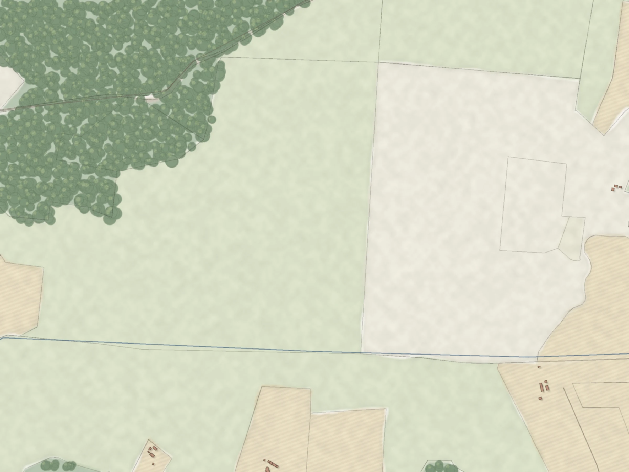 Hand-drawn map of Malnava and Pušmucova land portfolio